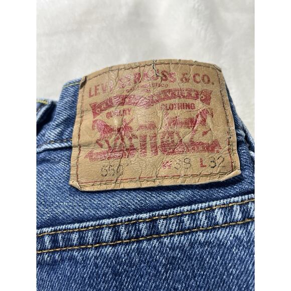 Levi’s 550 Relaxed Fit Jeans Mens 38x32 Blue Denim Tapered Leg Made in Mexico - Picture 5 of 9